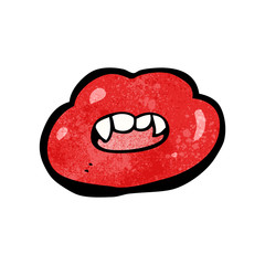 cartoon red lips