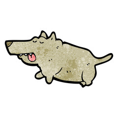 cartoon fat little dog