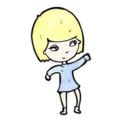 Obraz premium cartoon pretty blond girl