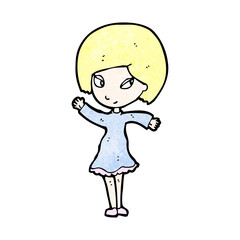 cartoon pretty blond girl