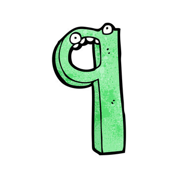 recommend clip art: cartoon number nine