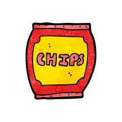 cartoon potato chips bag