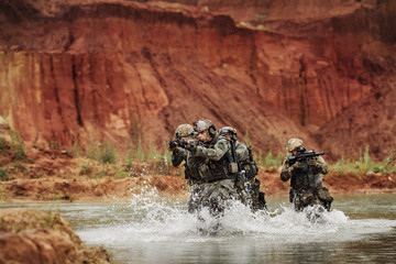 rangers in action in the battlefield area