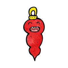 christmas bauble cartoon character