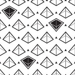 Pyramid abstract isometric seamless pattern