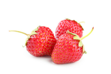 Strawberries berries isolated on white