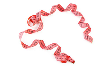 Measuring tape isolated on white