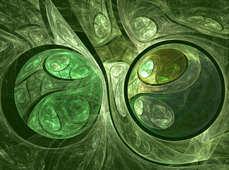 Abstract fractal green background