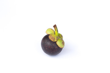 mangosteen isolate on white background