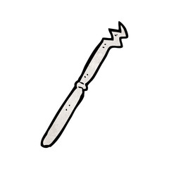 cartoon bent knife
