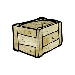 cartoon wooden crate