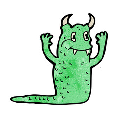 happy cartoon monster