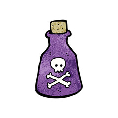cartoon poison bottle