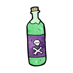 cartoon poison bottle