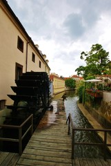 Водяная мельница на реке Чертовка в Праге