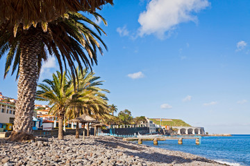 Fototapeta premium Beach in Santa Cruz, Madeira island, Portugal