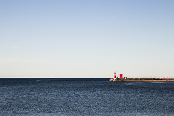 winter morning at the port of Trieste