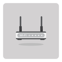 Vector of flat icon, wifi router on isolated background