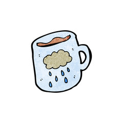 cartoon cloud pattern coffee mug