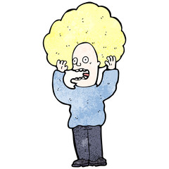cartoon hair raising fright