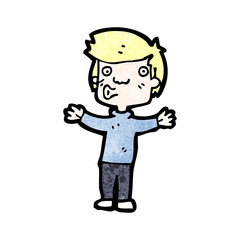 cartoon boy whistling