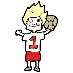 Obraz premium cartoon soccer player