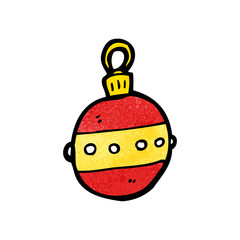 cartoon christmas bauble