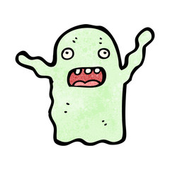 cartoon green ghost