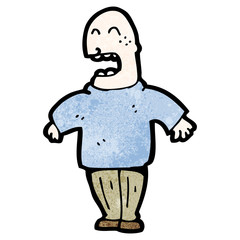 cartoon bald man