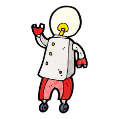 cartoon futuristic robot
