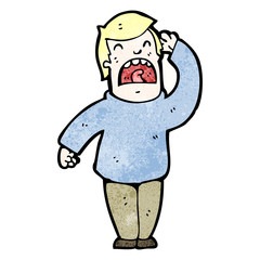cartoon hard of hearing man