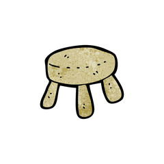 cartoon wooden stool