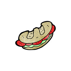 cartoon baguette