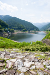 A Rock fill dam in Japan