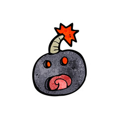 crazy bomb symbol cartoon