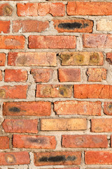 background texture of red brick wall