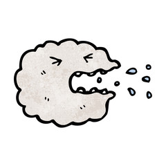 cartoon sneezing cloud