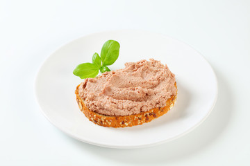Bread with meat spread