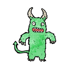 cartoon hairy monster