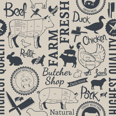Farm Animals Seamless Pattern