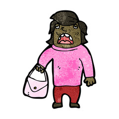 Obraz premium cartoon person with bag