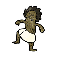 cartoon man dressed in towel