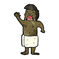cartoon man dressed in towel
