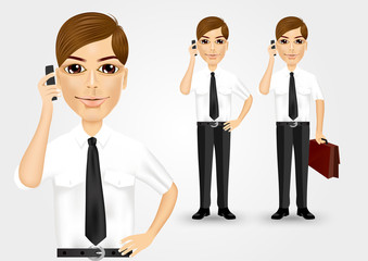 business man talking on the phone