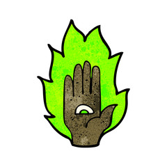 spooky magic hand symbol