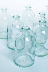  Set of glass bottles 