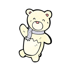 Obraz na płótnie Canvas cartoon little polar bear