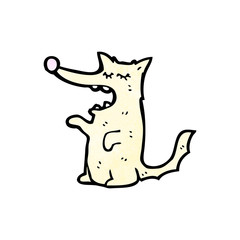 cartoon little wolf