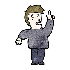 cartoon man with idea
