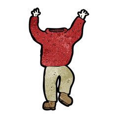 cartoon headless man